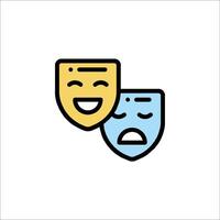Two masks with a smile on each side vector