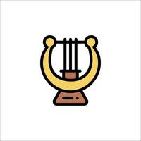 Ancient greek lyre icon vector