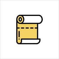 A roll of paper icon on a white background vector
