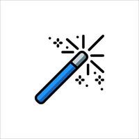A blue sparkler with a sparkle effect icon vector