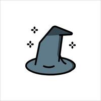 A witch hat icon on a white background vector