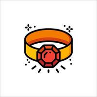A ring with a diamond on it vector