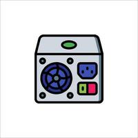 A computer power supply icon on a white background vector