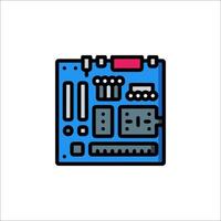 A circuit board icon on a white background vector
