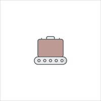 A suitcase icon on a white background vector