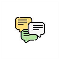 Two speech bubbles icon on white background vector