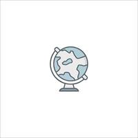 A globe icon on a white background vector