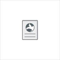 A document with a globe on it vector