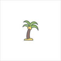 A palm tree icon on a white background vector