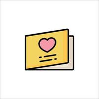 a yellow envelope with a heart on it vector
