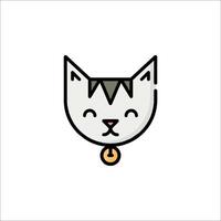 A cat with a collar on its head vector