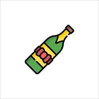 A bottle of wine icon on a white background vector