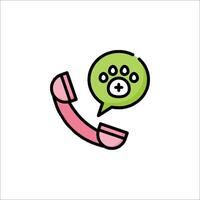 A phone with a dog's paw on it vector