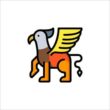 A colorful bird with wings on its back vector