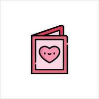 A pink envelope with a heart inside vector