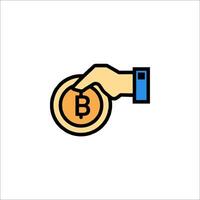Bitcoin icon illustration vector