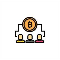 Bitcoin logo, icon, illustration vector