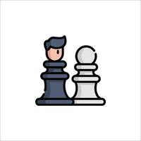 Two chess pieces on a white background vector