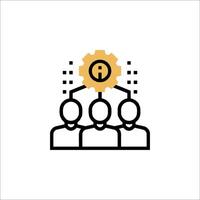 A group of people with a key icon vector