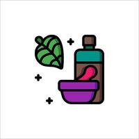 A bottle of shampoo and a bowl of shampoo vector