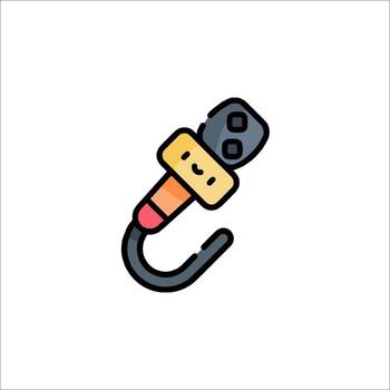 un gancho con un pequeño objeto en eso vector