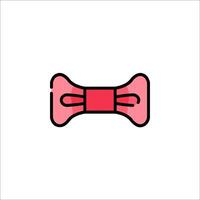 A red bow tie icon on a white background vector