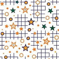 a pattern with stars and squares on a white background vector