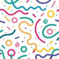 seamless pattern with colorful shapes and lines vector