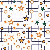 a pattern with stars and squares on a white background vector