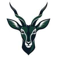 an image of a deer head with horns vector
