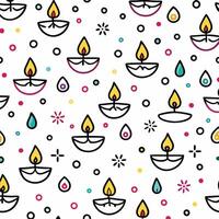 a pattern with candles and drops on a white background vector