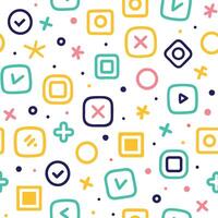 a colorful pattern with squares and crosses vector