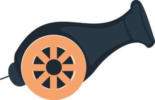 A cannon with a wheel on it vector