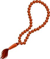 A rosary with a tassel on a white background vector