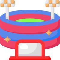 A colorful ring with a basketball hoop and a net vector