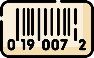 A barcode with numbers and a number vector