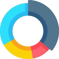 A colorful pie chart with a circle in the middle vector