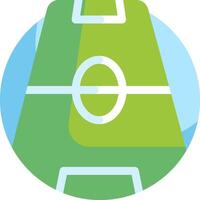 A green soccer ball with a white circle around it vector