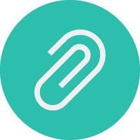 A clip icon with a paper clip on it vector