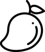 A black and white drawing of a mango vector