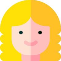 A woman's face with a yellow hair color vector