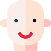 A bald man with a red smile vector