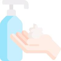 Hand washing soap with soap and water vector
