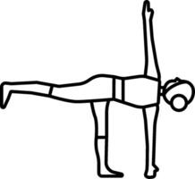 A person doing a yoga pose on a white background vector