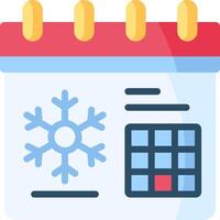A calendar with snowflakes on it vector