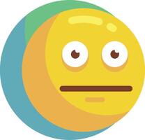 A yellow emoticion with a sad face vector
