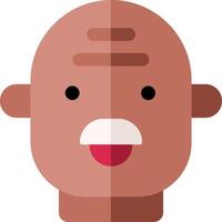 A bald man with a red nose and a smile vector