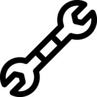 A wrench icon on a white background vector