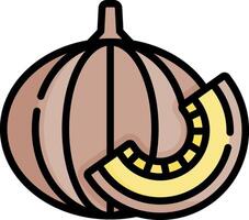 An onion with a slice cut out of it vector