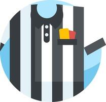 A referee's uniform with a yellow card vector